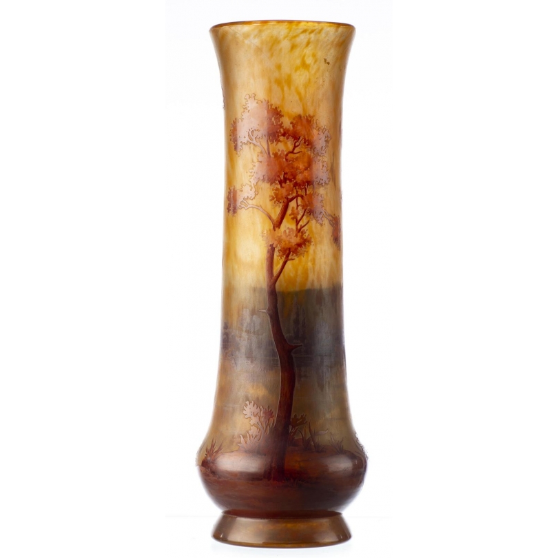 Large ‘Paysage’ vase, signed DAUM Nancy