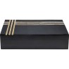 Groove box in black and beige resin