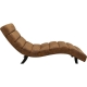 Chaise longue Balou en tissu brun vintage