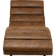Chaise longue Balou en tissu brun vintage
