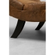 Chaise longue Balou en tissu brun vintage