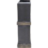 Vase Paro en aluminium peint noir et or