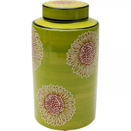 Boite ronde Bloom en porcelaine verte