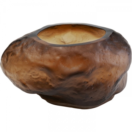 Vase Enrique en verre brun