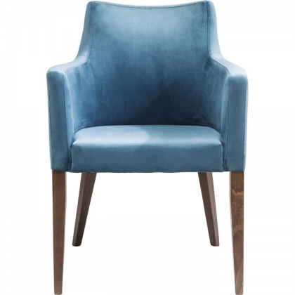 Fauteuil Mode en velours bleu