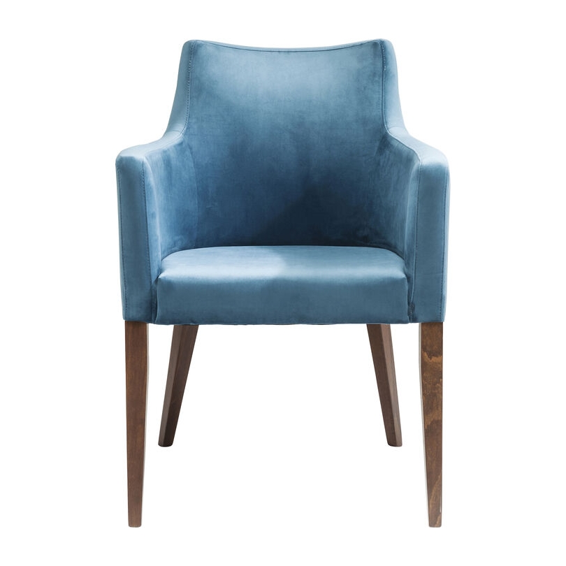 Fauteuil Mode en velours bleu