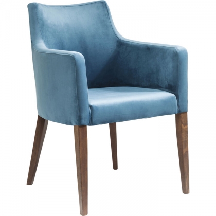 Fauteuil Mode en velours bleu
