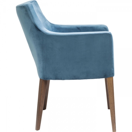 Fauteuil Mode en velours bleu