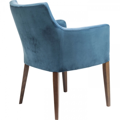Fauteuil Mode en velours bleu