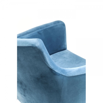 Fauteuil Mode en velours bleu