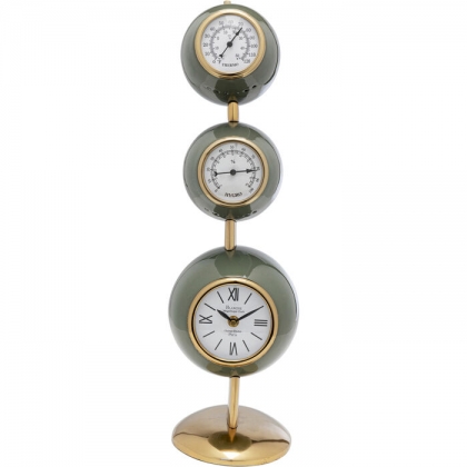 Green metal desktop weather station