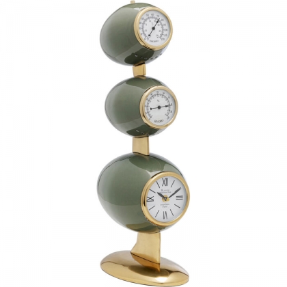 Green metal desktop weather station