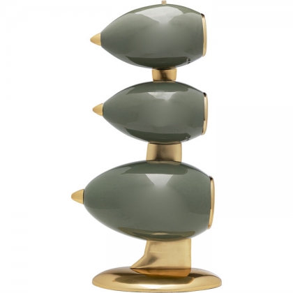 Green metal desktop weather station