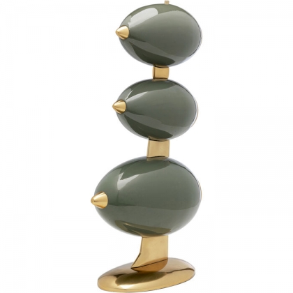 Green metal desktop weather station