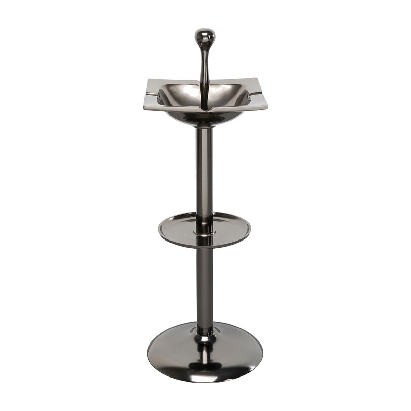 Square aluminium freestanding ashtray