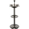 Square aluminium freestanding ashtray