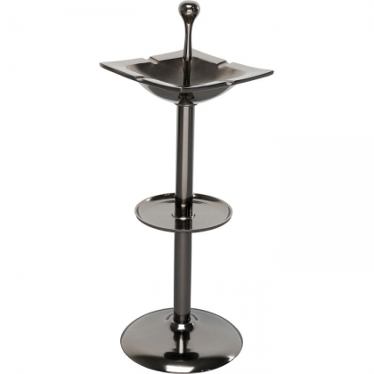Square aluminium freestanding ashtray