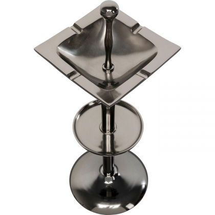 Square aluminium freestanding ashtray