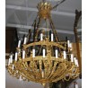 15-light Empire-style chandelier in gilded bronze by Moinat SA – Antiques and home décor