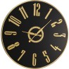 Casino wall clock in gold-coloured metal and glass