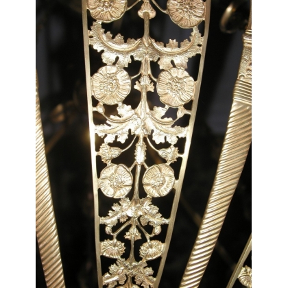 15-light Empire-style chandelier in gilded bronze by Moinat SA – Antiques and home décor