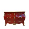  Commode, style Louis XV, en laque rouge sur  Moinat SA  - Antiquités décoration