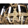 15-light Empire-style chandelier in gilded bronze by Moinat SA – Antiques and home décor