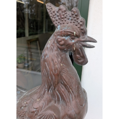Coq de clocher en cuivre repoussé