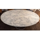 Table ovale en marbre blanc par Michel CHARRON