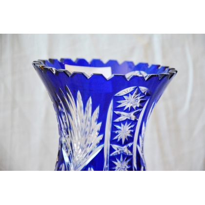  Vase en cristal couleur cobalt sur  Moinat SA  - Antiquités décoration