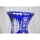 Vase en cristal couleur cobalt