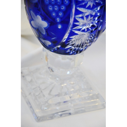  Vase en cristal couleur cobalt sur  Moinat SA  - Antiquités décoration