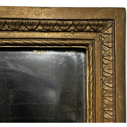 Miroir Louis XVI rectangulaire en bois doré