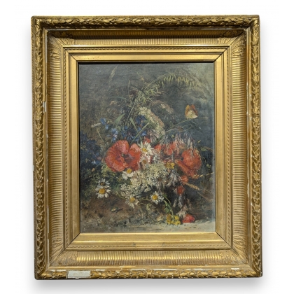 Tableau \"Nature morte\" signé Anna PETERS