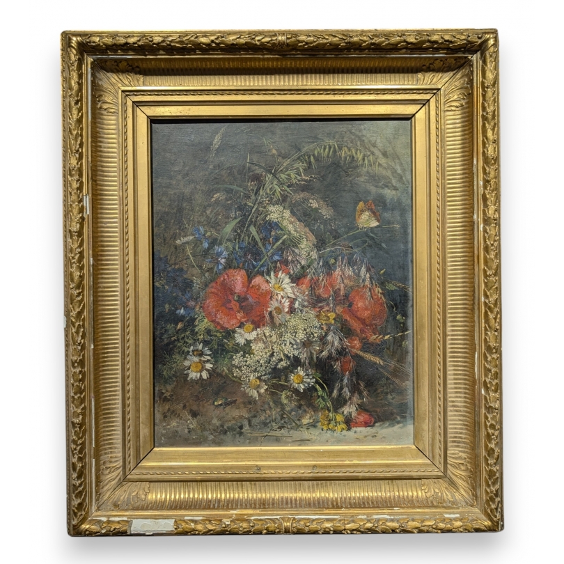 Tableau \"Nature morte\" signé Anna PETERS