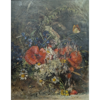 Tableau \"Nature morte\" signé Anna PETERS