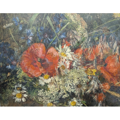 Tableau \"Nature morte\" signé Anna PETERS