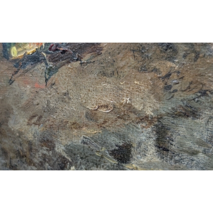 Tableau \"Nature morte\" signé Anna PETERS