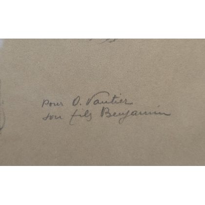Dessin "Esquisse personnages" signé VAUTIER