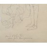 Dessin "Esquisse personnages" signé VAUTIER