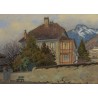 Pastel "Maison de l'artiste" signé F. BIRBAUM