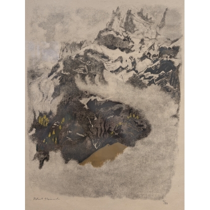 Gravure "Les Leeshörner" signée Robert HAINARD