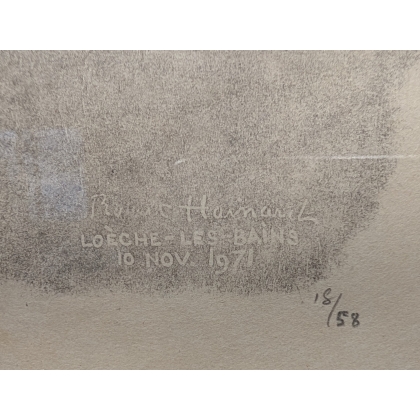 Gravure "Les Leeshörner" signée Robert HAINARD