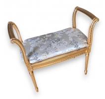 Banquette style Louis XVI dorée