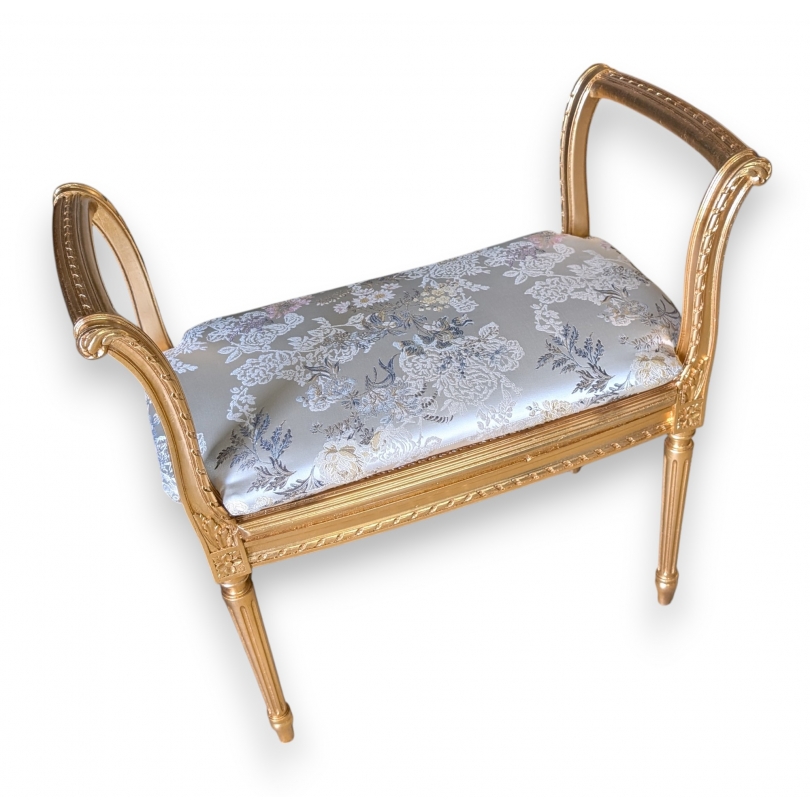 Banquette style Louis XVI dorée