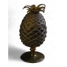 Boite Ananas, en bronze doré et argenté