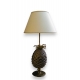 Lampe, modèle Ananas, en bronze doré et