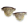 Pairs of carved gilded wooden side tables