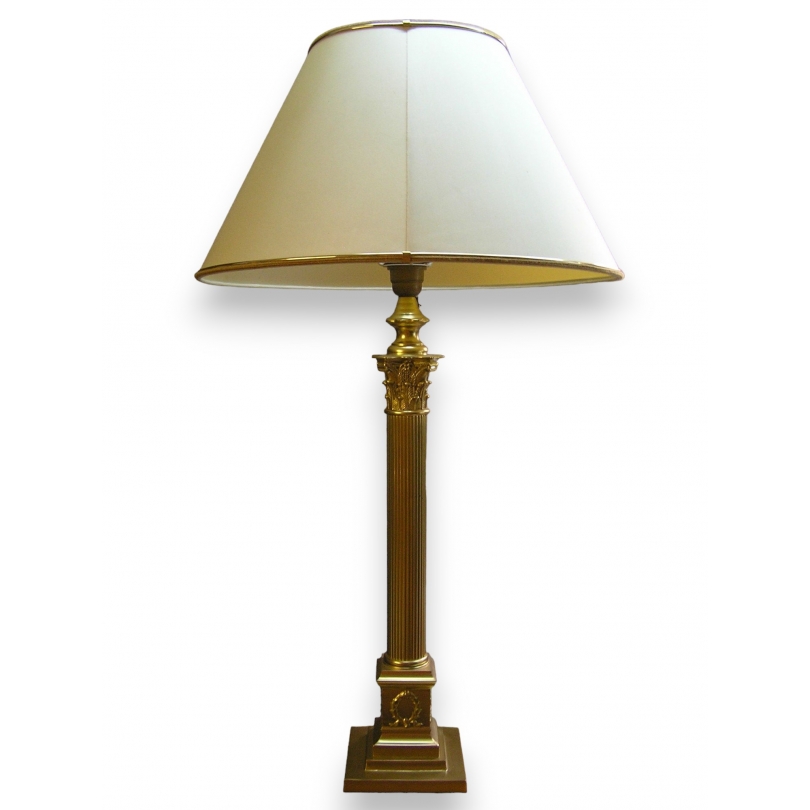  Lampe cannelée style Empire avec sur  Moinat SA  - Antiquités décoration