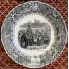 Suite de 12 assiettes \"Napoléon\" de Sarreguemines